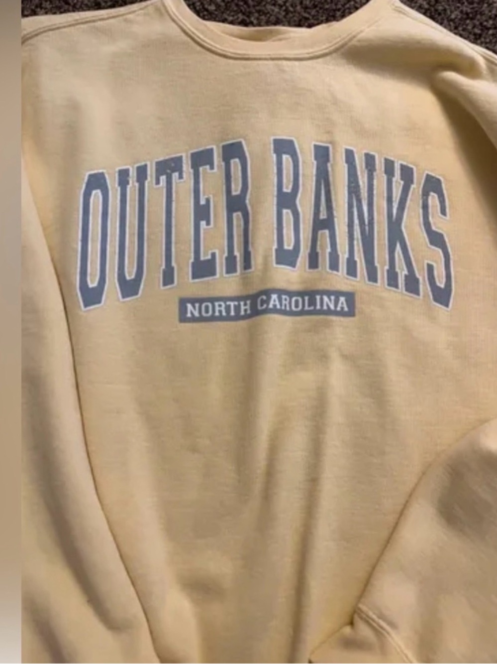 Outer Banks North Carolina Crewneck Sweatshirt - Cream